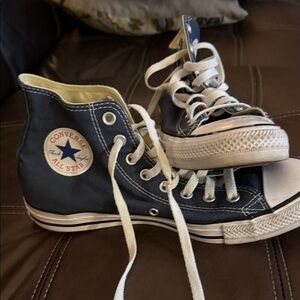 Converse mens Dark Blue High-Top Sneakers